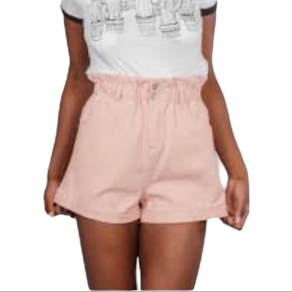 Bluenotes paper bag mom shorts BLACK - Picture 1 of 8